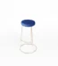 Alice barkruk rose goud velvet blauw