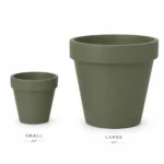 Ecken bloempot groen