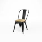 Tolix stoel zwart hout