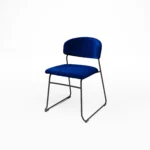 Velvet stoel blauw