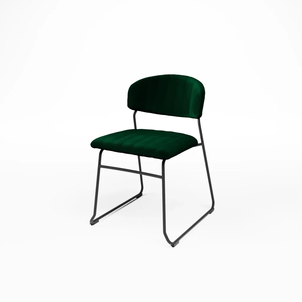 Velvet stoel groen