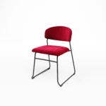 Velvet stoel rood